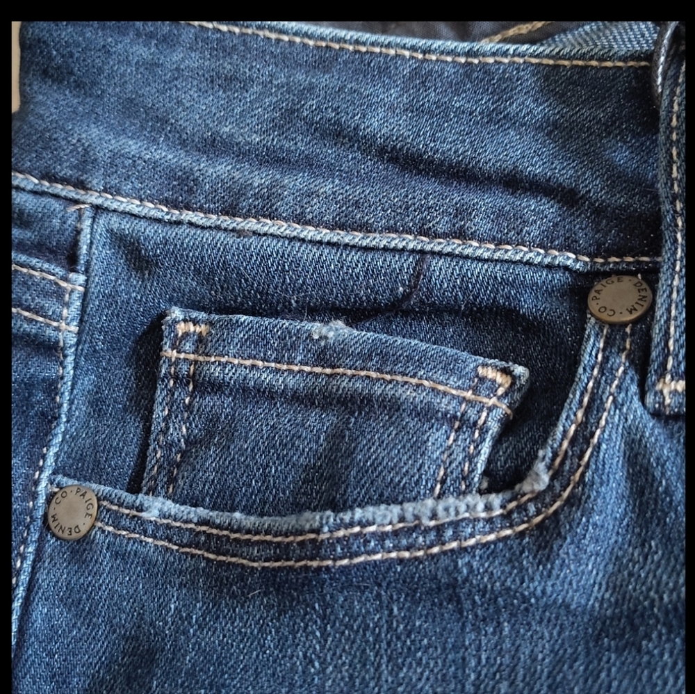 PAIGE TAG, Skyline Skinny Jeans, Woman Blue Denim/Low Rise/Stretchy Nordstrom 28 - Picture 8 of 16